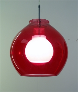 Pikant Clear & Opal Glass Pendant by Belid