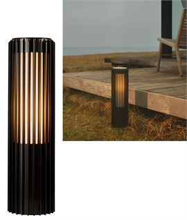 Sculptural Black Exterior Short Post Light