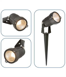 Die Cast Black Aluminium LED Exterior Spike Light