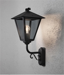 Larger Bracket Lantern - Standing Exterior Wall Lantern with a Contemporary Twist 