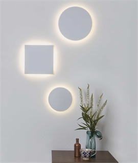 LED Backlit Plaster Wall Lights - Subtle & Glare Free 