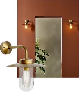 Coastal Natural Brass Exterior Wall Light - IP44