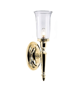 Wall Sconce Light For Bathrooms - Clear Glass 