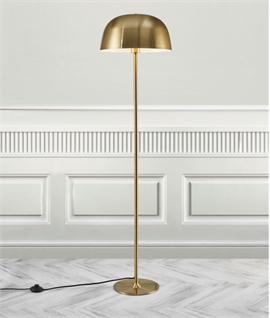 Brass Dome Shade Floor Lamp
