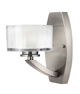Brushed Nickel Art Deco Style Wall Light