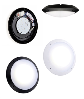 LED IP65 Bulkhead Lights with Built In Microwave Sensor - 12w 6000 Lumen