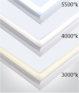 36W Framed 600x600 LED Panel Light with CCT Control for Exposed T-Bar Ceilings
