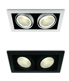 COB LED 2 x 30w Recessed Adjustable Box Downlight 