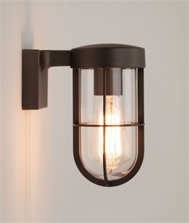 Cabin Clear Glass Wall Light - IP44 Rated