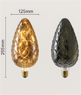Calex XXL Madrid E27 LED Filament Bulb in Titanium Finish - Last One