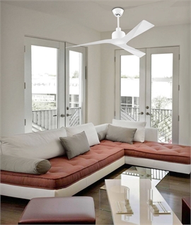 Ultra Modern Curved Triple Blade White Ceiling Fan