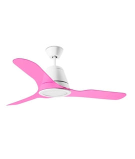 Ceiling Fan with LED Lamp - Transparent or Coloured Blades