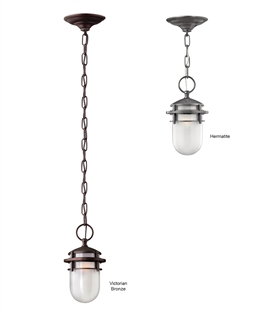 Nautical Style Chain Suspended Lantern in Two Colours