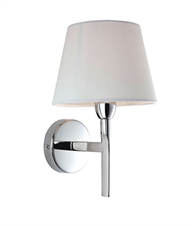 Modern Clean Line Chandelier In Chrome With Off White Fabric Shades Modern Clean Line Chandelier In Chrome With Off White Fabric Shades