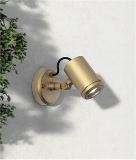 Brass Versatile LED Exterior Spot - Fitting Designed for Harsh Environments