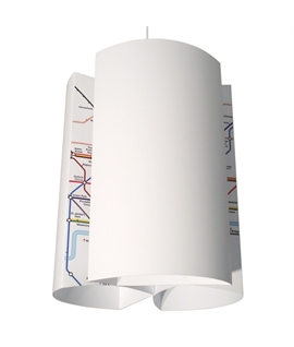 Penant Lightshade- with London Tube Map Design Classic Cog by Blue Marmalade