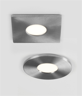 Recessed Discreet Brushed Steel IP65 LED Light