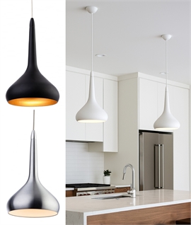 Small Teardrop LED Light Pendant - Dia 10cm