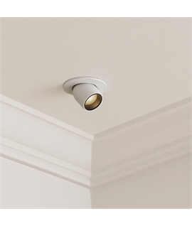 White Recessed LED 3w Scoop Light - Adjustable