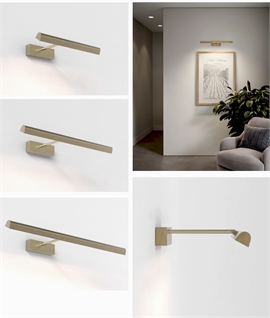 Wall-Fixed Contemporary LED Picture Light – Dimmable & Adjustable