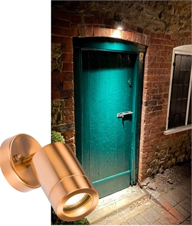 Copper Adjustable Spotlight - Mains GU10 Lamps