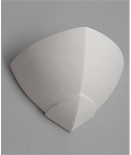 Paintable Curved V-Shape Wall Uplight in Ceramic 