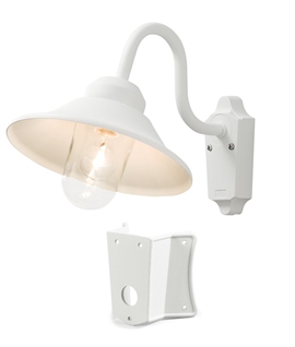 Swan Neck Exterior Wall Lantern - Corner Mount Option