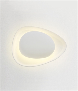 Oval Plaster Wall Light Backlit Design