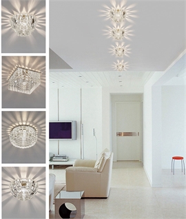 Decorative Crystal Glass Trim Recessed Downlights 