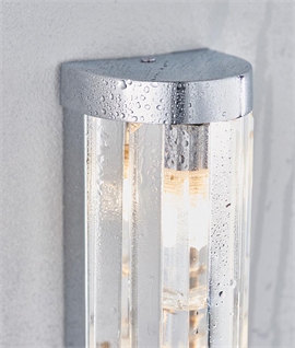 Crystal and Chrome Wall Light - Designed for Safe Use in Chic Bathrooms