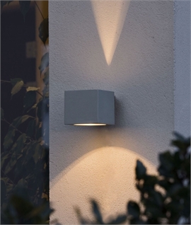 Exterior Cube Wall Light with Fan Light Effect