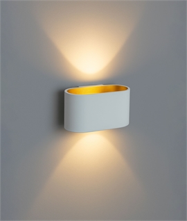 Curved Aluminium Wall Light with Up and Down Illumination