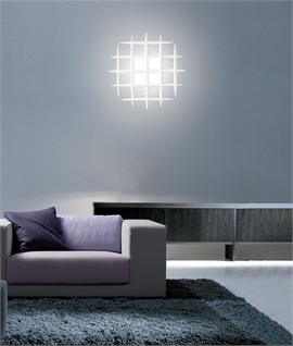 62cm Architectural Decorative Backlit Wall Light - Gemme Natural Plaster by Atelier Sedap