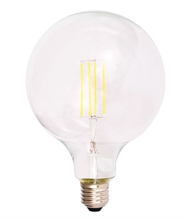 E27 12w LED Dimmable 125mm Clear Bulbous Lamp 