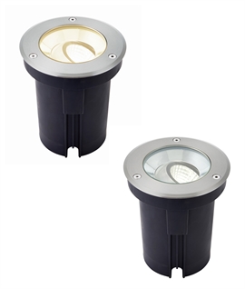 Drive Over Recessed 13w LED Ground Light - Adjustable Angle - Stainless Steel