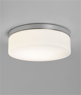 Opal Glass Circular Flush Ceiling Light IP44
