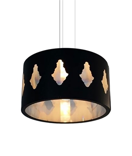 Italian Designer Holographic Laser-Cut Light Pendant - Dia 45cm