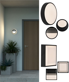 Round or Square Flush Exterior Wall Or Ceiling Light