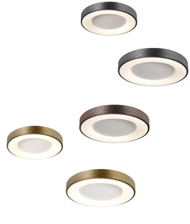 Edge-Lit Flush Ceiling or Wall Light – Brown, Anthracite or Gold Trim