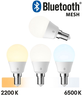 E14 Bluetooth Mesh Golf Ball Lamp – Opal Finish, Adjustable 2200K–6500K & Dimmable