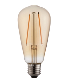 E27 Soft Glow 2w Amber LED Filament Lamp - Warm White