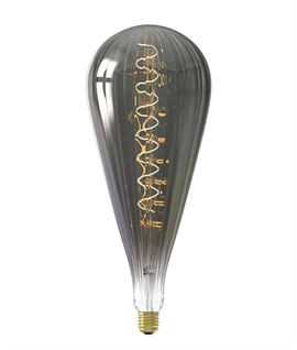 E27 400mm Long Teardrop Lamp with Fluted Glass