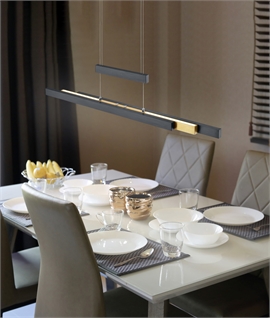 Extra Slim Suspended LED Pendant - Rise & Fall plus Extends to Suit Your Space