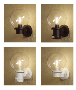 Exterior Globe Wall Light - Sensor Operated Versions
