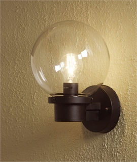 Exterior Globe Wall Light - Sensor Operated Versions