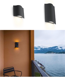 Stylish Exterior Low Glare Wall Wash Light in Black or White 