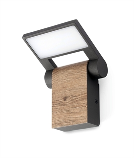 Oak Wood LED Wall Light with Adjustable Frame