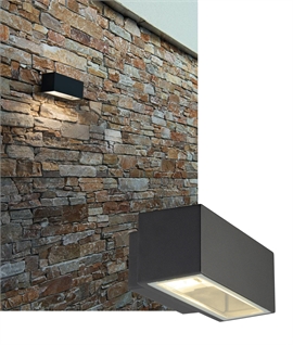 Modern Block Exterior Up & Down Wall Light