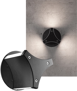 Black Exterior LED Light Beam Wall Light - IP44 Rated 