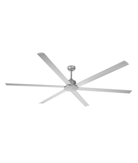 Chrome Or White Finish Ceiling Fan With Downwards Light And
